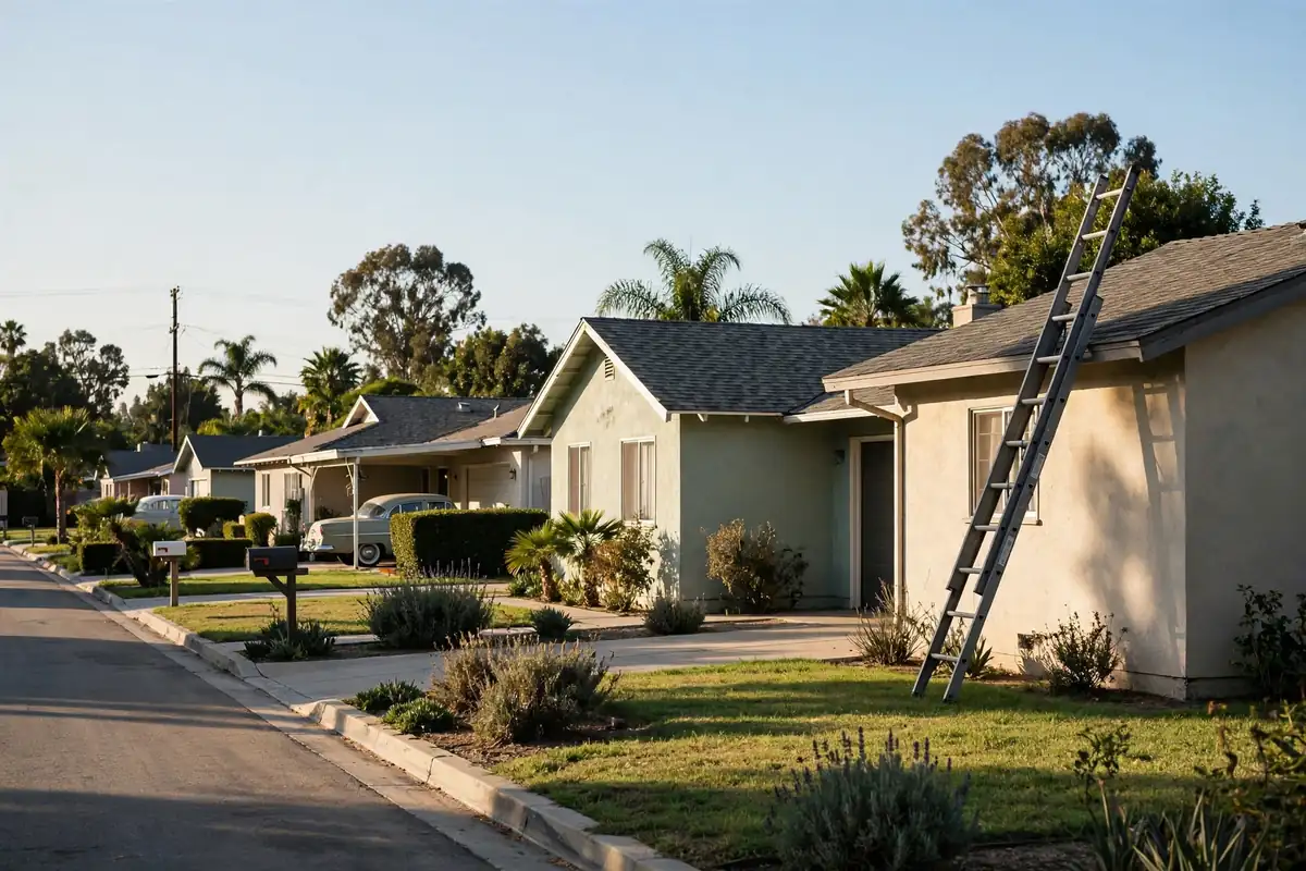 Roof inspection in Breezewood Village, La Mirada, CA 90638