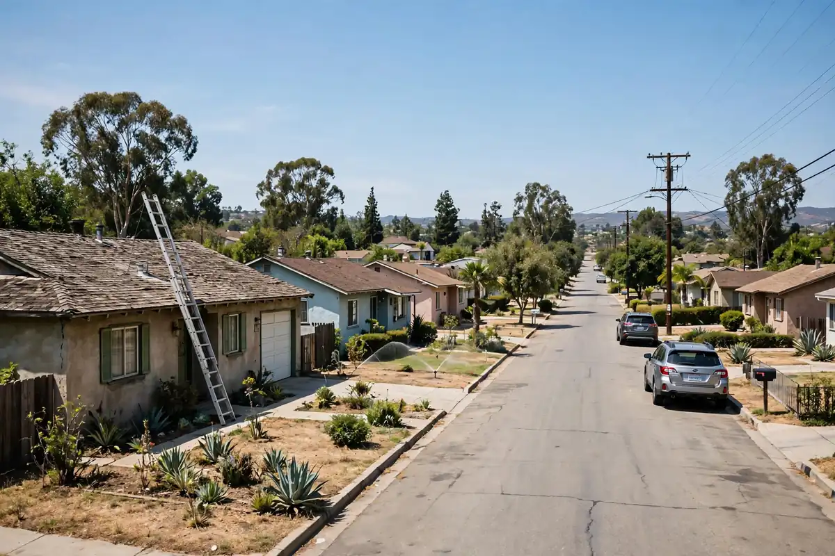 Roof inspection in Foster Park, La Mirada, CA 90638