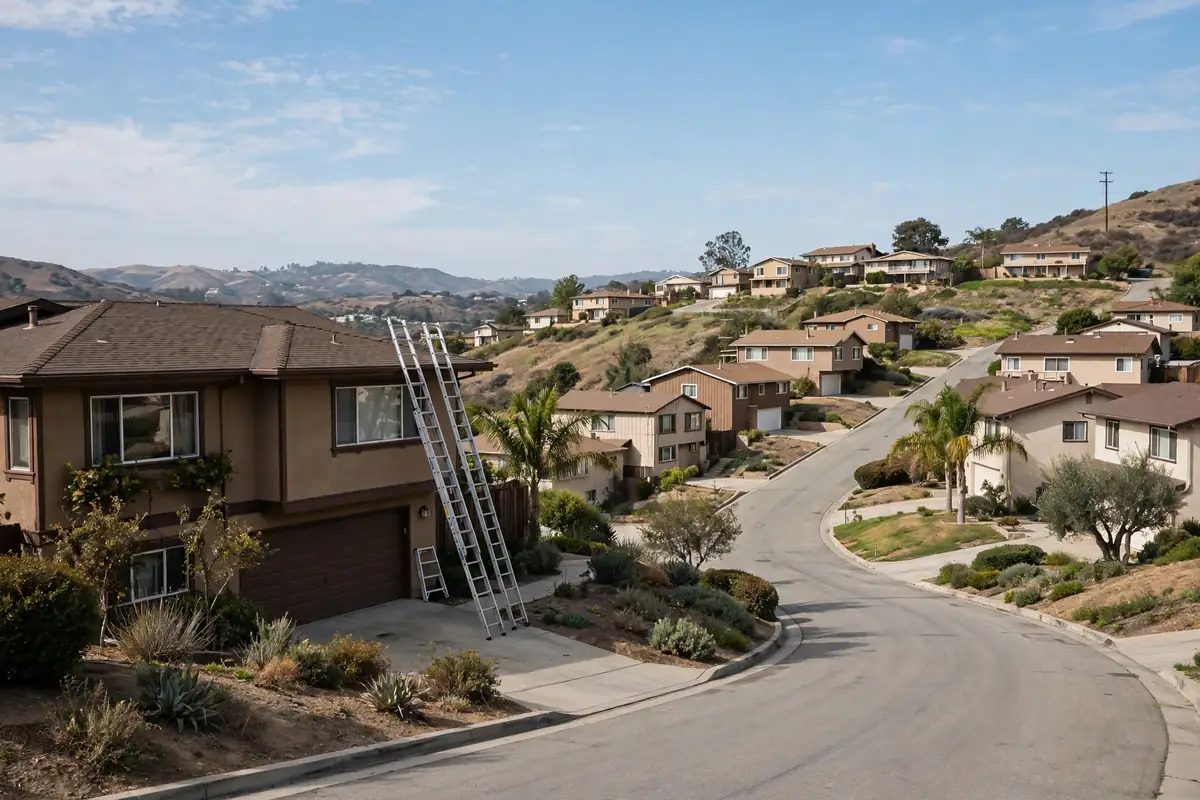Roof inspection in Knolls at Hillsborough, La Mirada, CA 90638