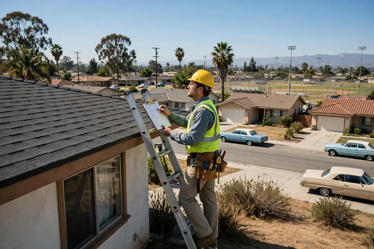 Annual Roof Maintenance Inspection in Alicante Park, La Mirada, CA