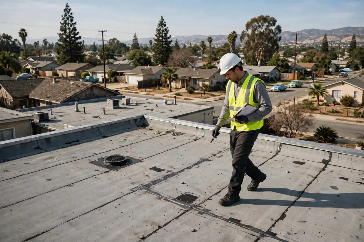 Commercial Roof Inspection in Foster Park, La Mirada, CA