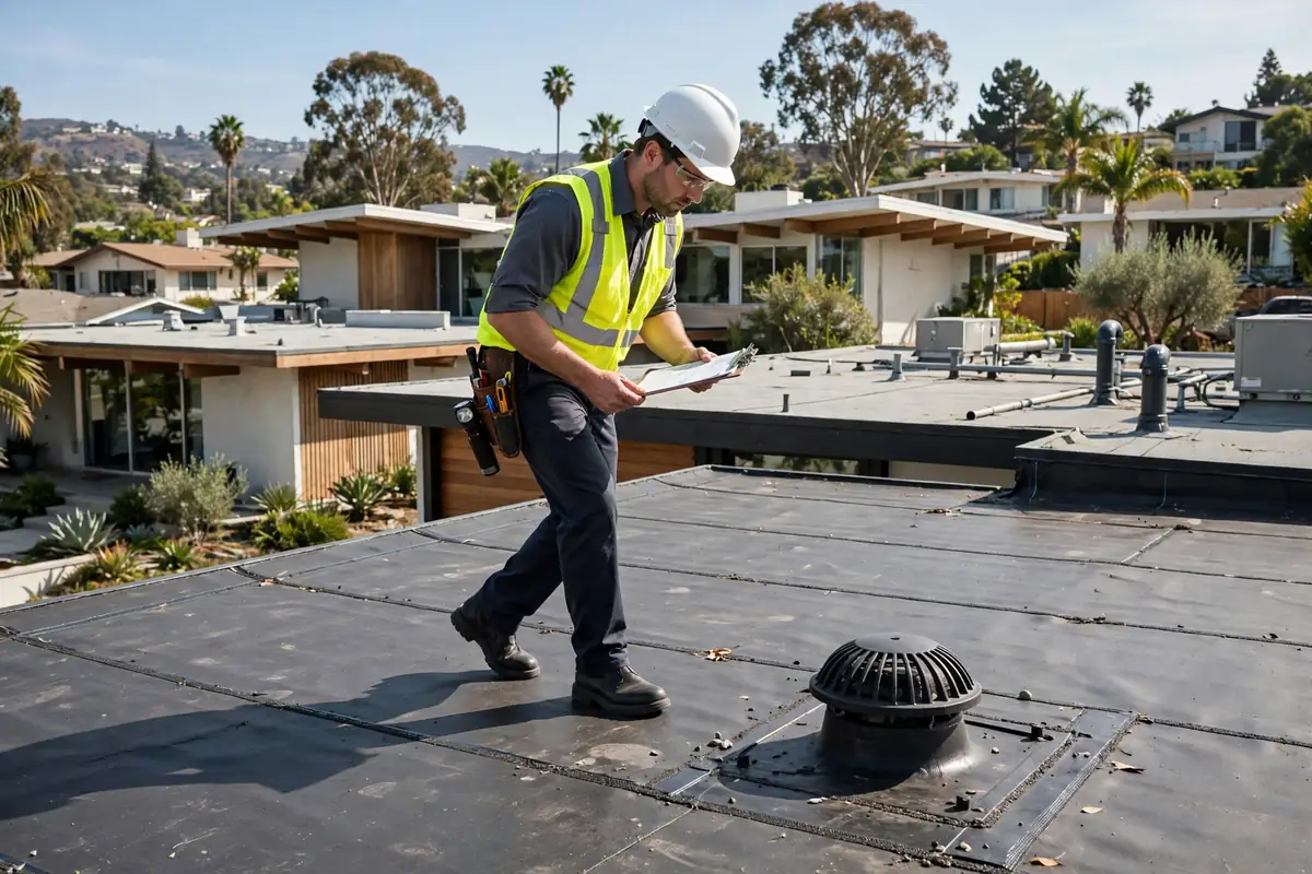 Commercial Roof Inspection in Granada Heights, La Mirada, CA