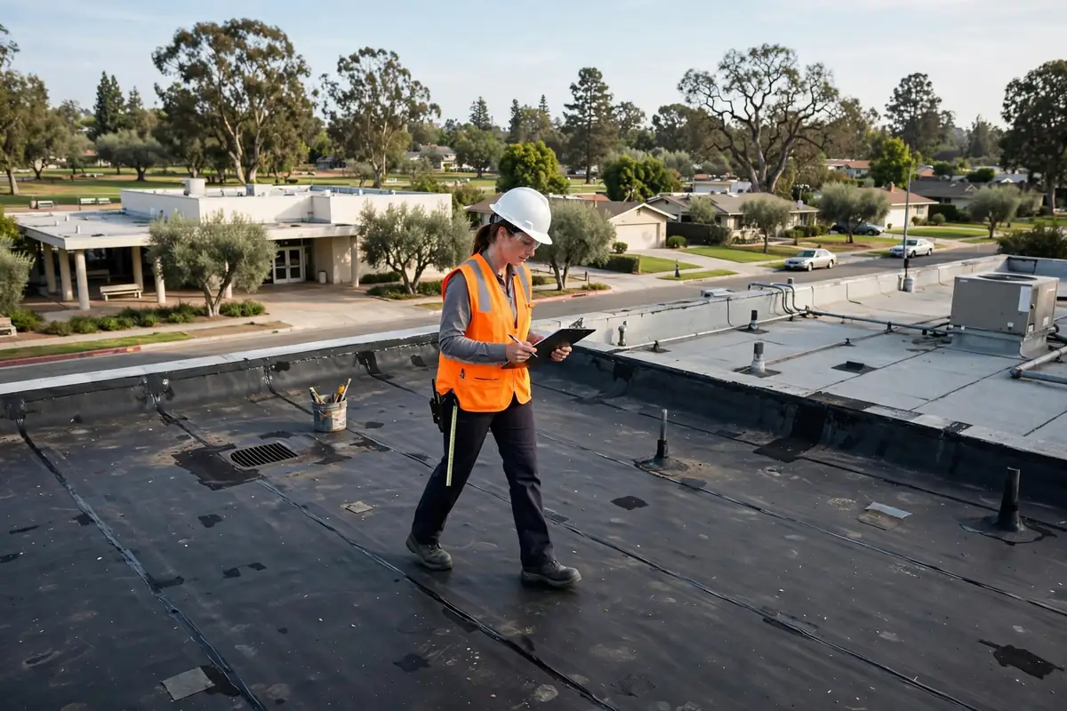 Commercial Roof Inspection in La Mirada Landmark, La Mirada, CA