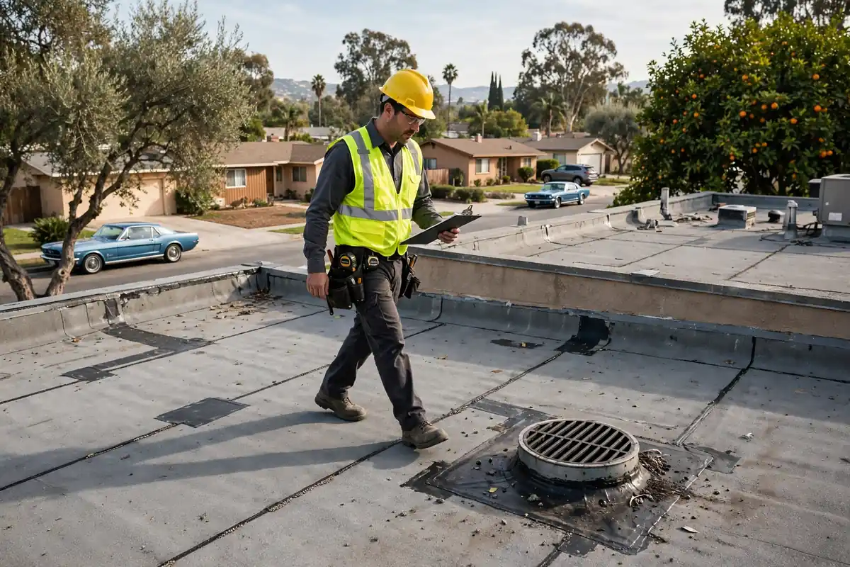 Commercial Roof Inspection in Ramhurst Drive, La Mirada, CA
