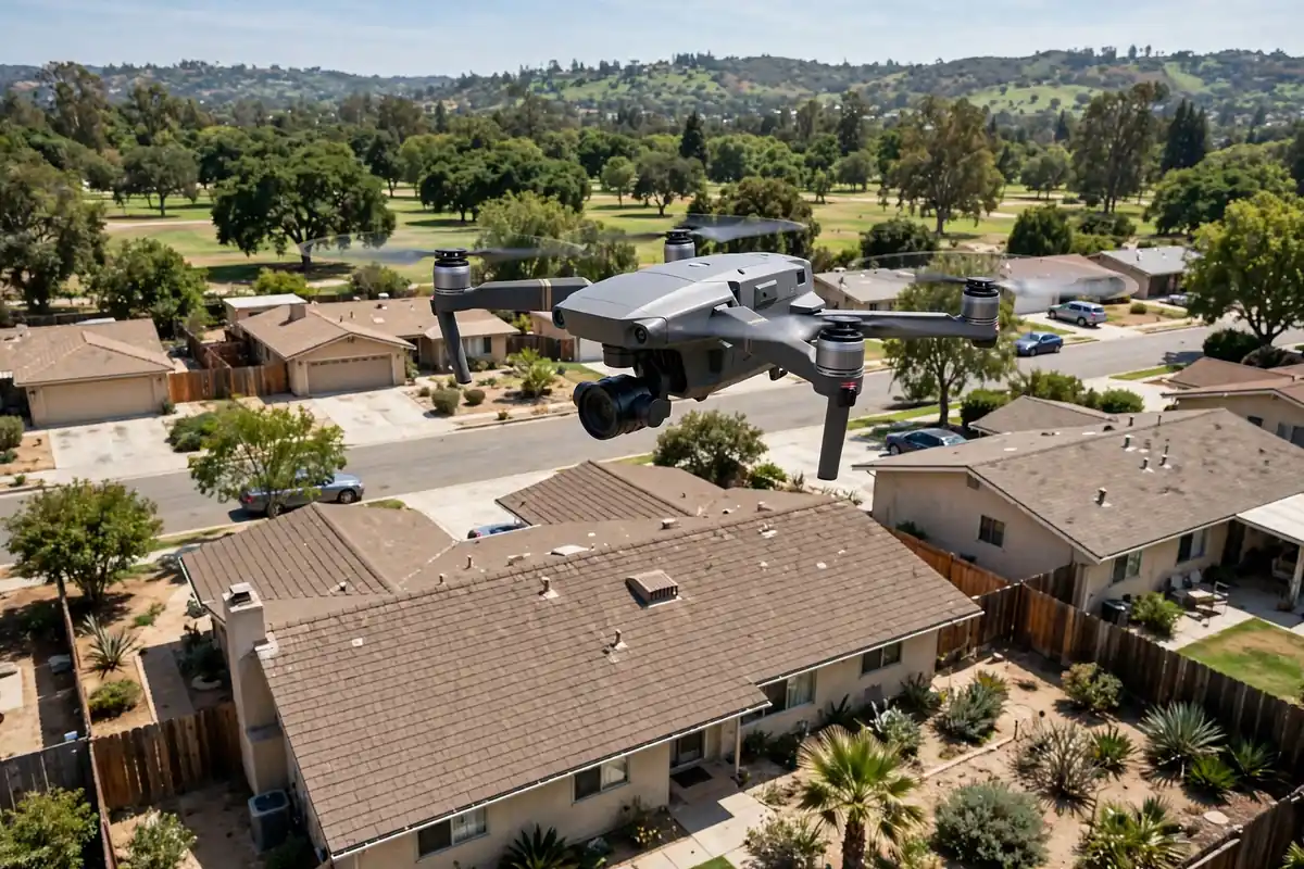 Drone Roof Inspection in Green Hills Center, La Mirada, CA