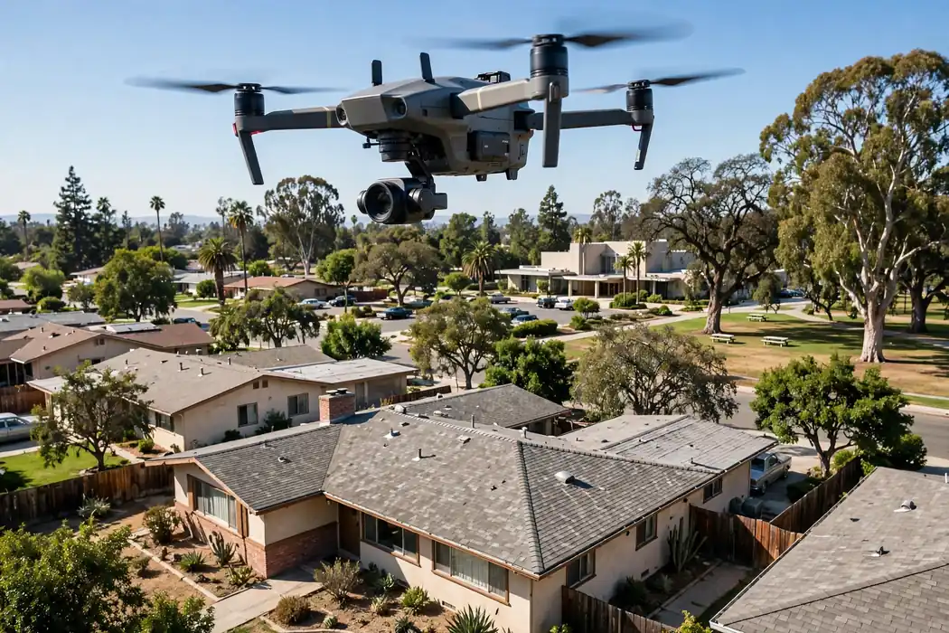 Drone Roof Inspection in La Mirada Landmark, La Mirada, CA