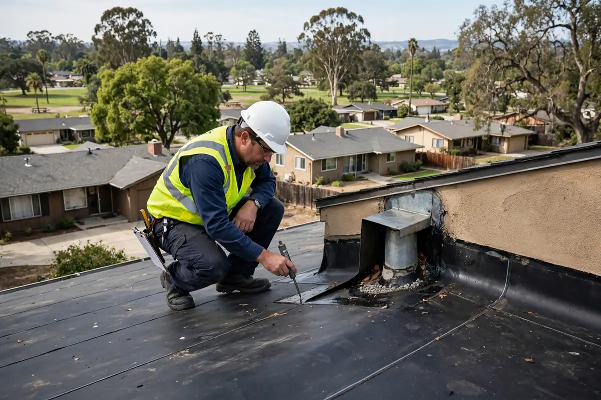 Flat Roof Inspection in Green Hills Center, La Mirada, CA