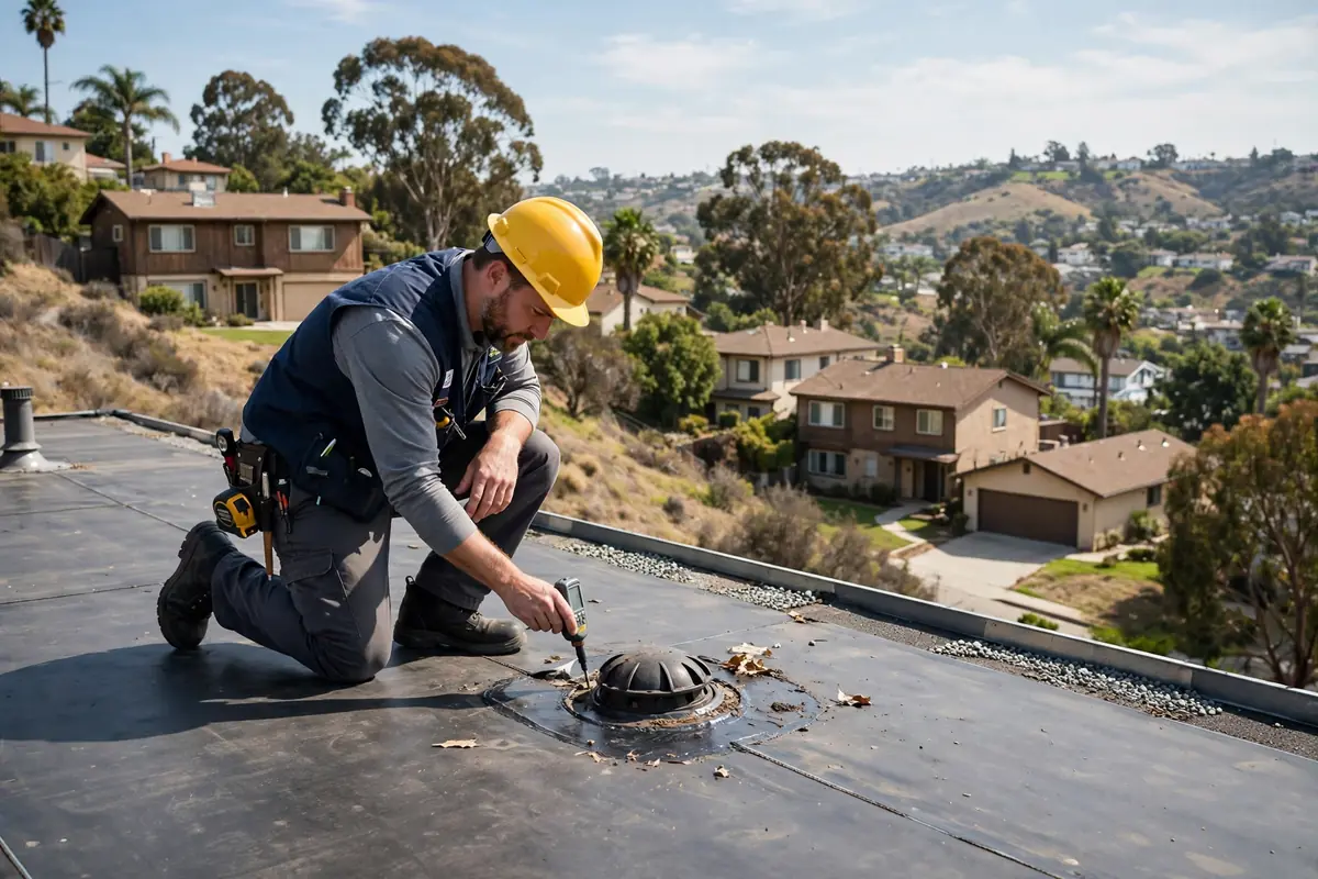 Flat Roof Inspection in Knolls at Hillsborough, La Mirada, CA
