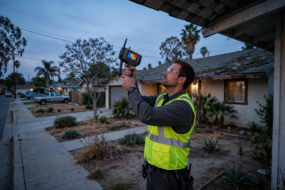 Infrared Moisture Roof Inspection in Foster Park, La Mirada, CA