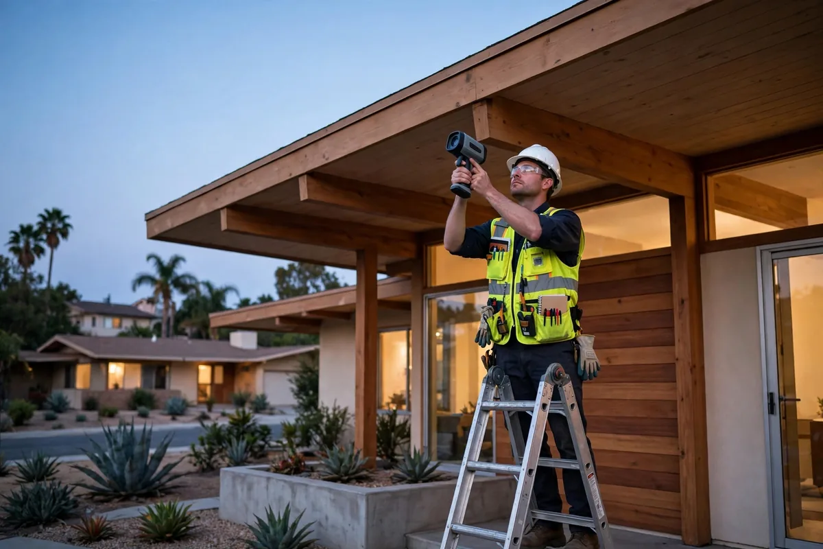 Infrared Moisture Roof Inspection in Granada Heights, La Mirada, CA