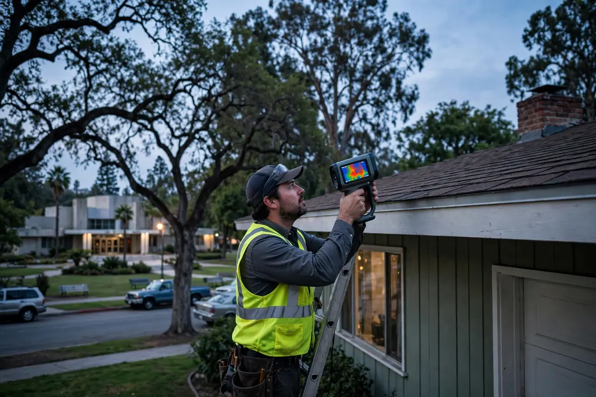 Infrared Moisture Roof Inspection in La Mirada Landmark, La Mirada, CA