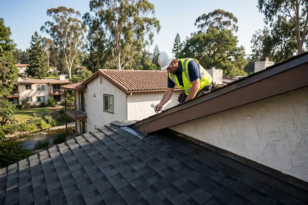 New Roof Installation Inspection in Creek Park, La Mirada, CA