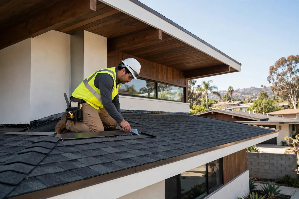 New Roof Installation Inspection in Granada Heights, La Mirada, CA