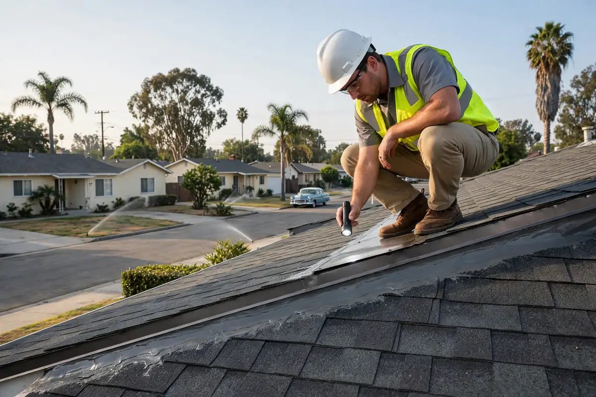 Post-Repair Roof Inspection in Breezewood Village, La Mirada, CA