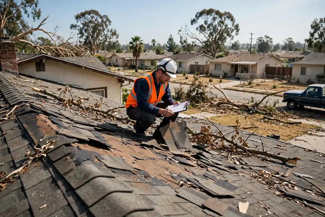 Storm Damage Roof Inspection in Foster Park, La Mirada, CA